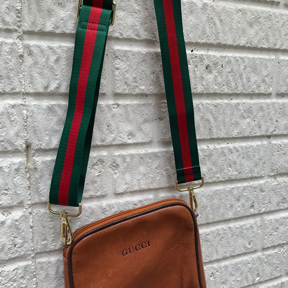 Vtg 90s Gucci Crossbody Messenger Side Bag Purse